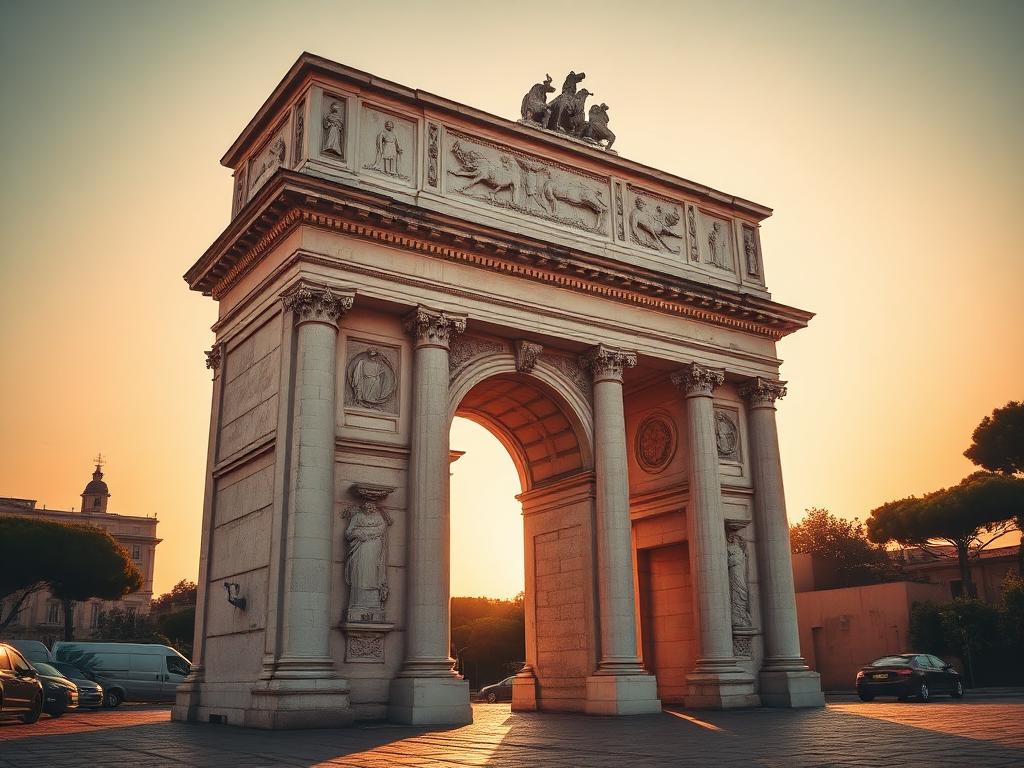 Arco di Traiano, the ancient Roman triumphal arch in Benevento